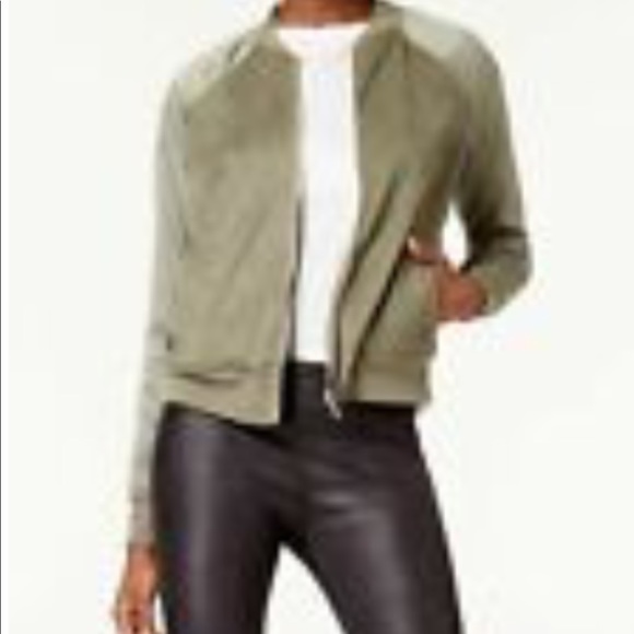 Kensie XL Olive Green Bomber Jacket NWT - Picture 9 of 12